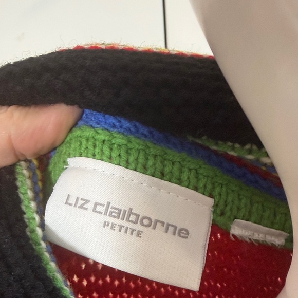 Liz Claiborne Multicolor Striped cardigan Jacket - Picture 3 of 5